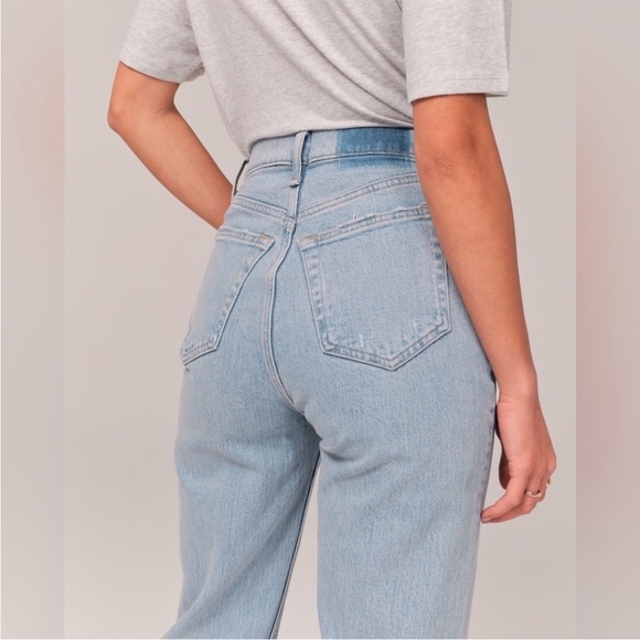 Abercrombie and fitch the dad high rise relaxed fit size 27/4S curve love - Picture 4 of 12